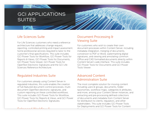 GCI Application Suites