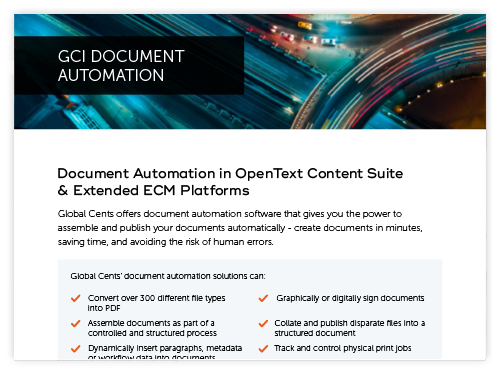 Document Automation in OpenText Content Suite & Extended ECM Platforms